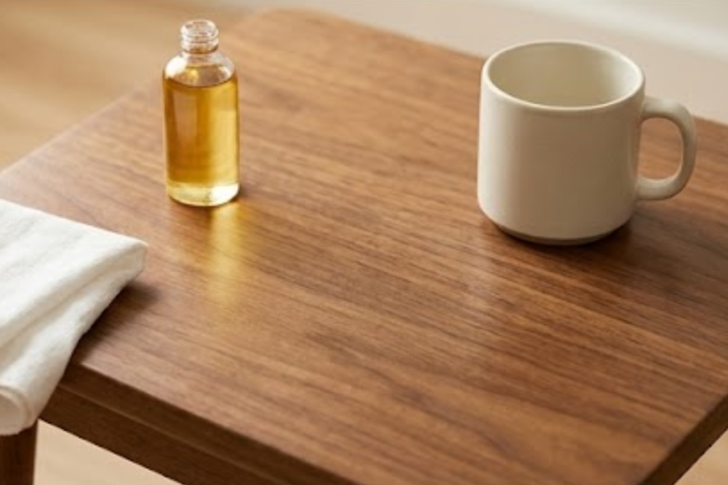 How to remove water rings from wooden furniture safely