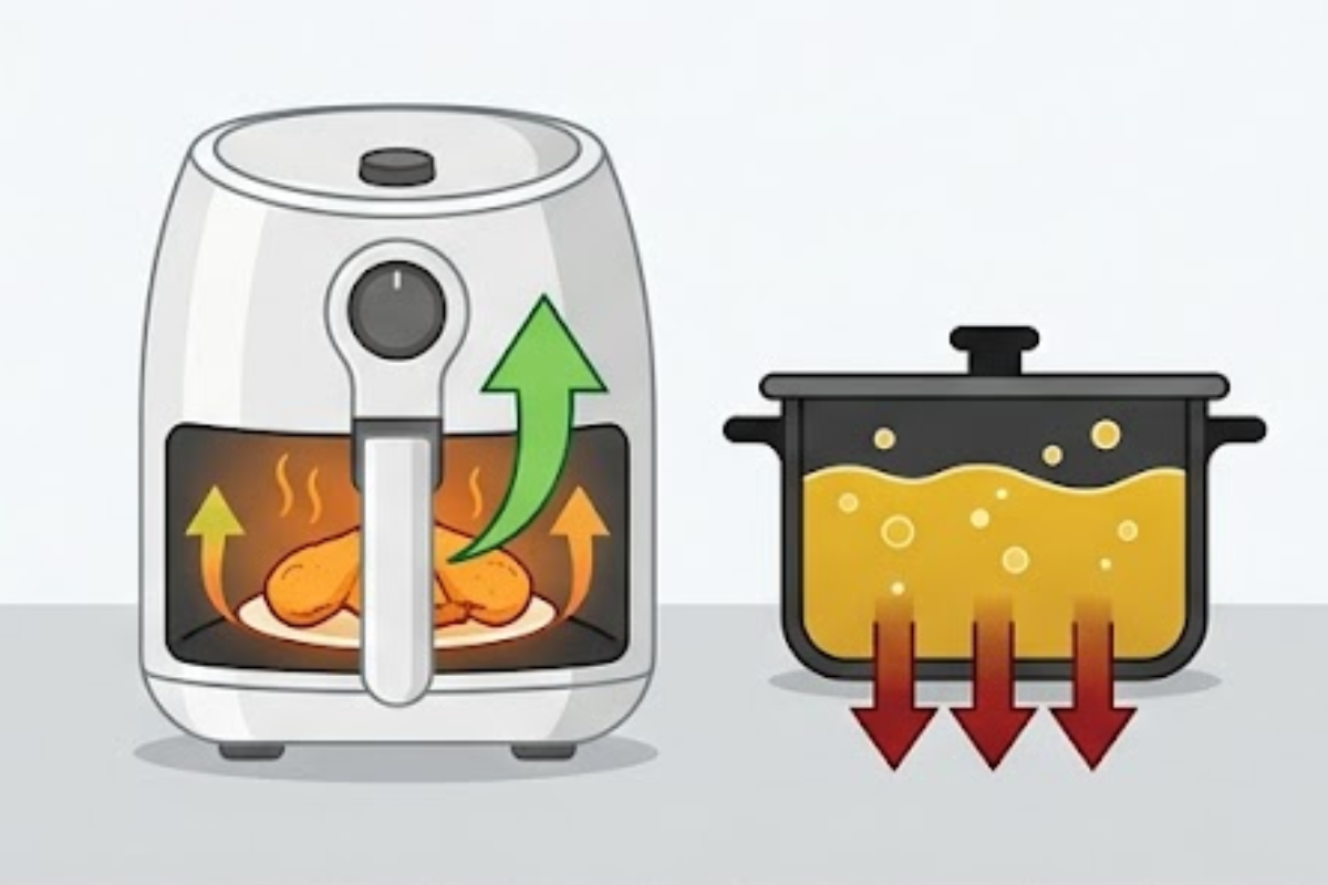 Are air-fried foods healthier than deep-fried foods