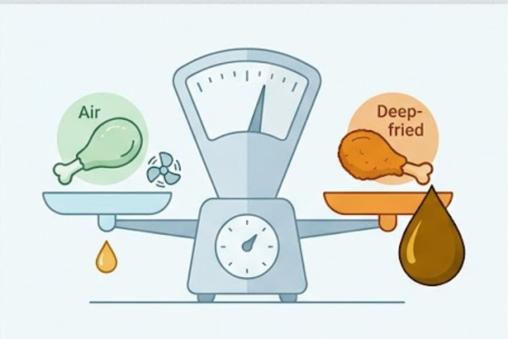 Are air-fried foods healthier than deep-fried foods