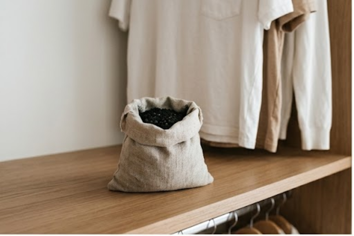 Musty closet smell caused by moisture